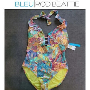 Bleu Rod Beattie Bohemian Paradise Halter Surplice Mio Removeable Cups S…
